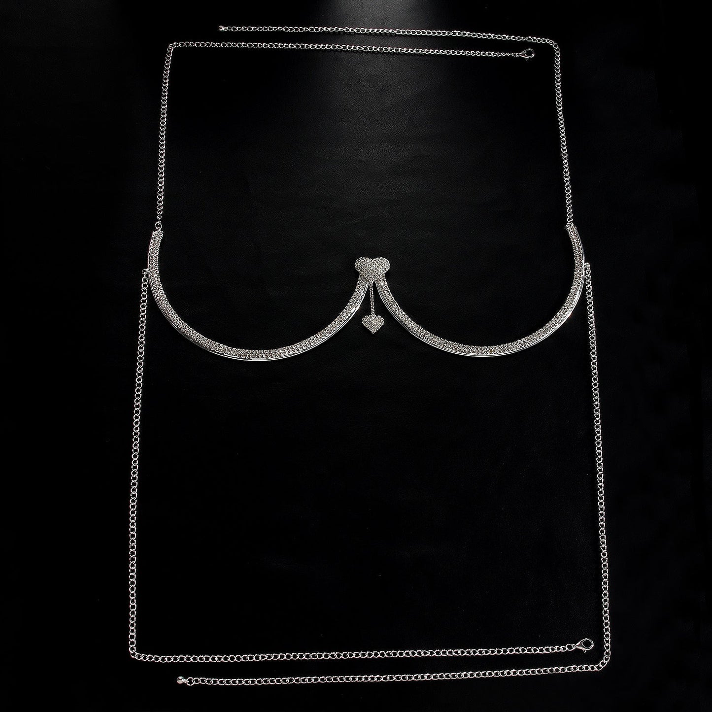 Cuore di Cristallo – Set con Reggiseno a Gabbia e Frange Luminose ADEA