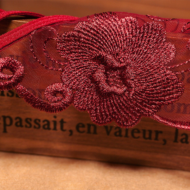 Slip Aperto Pearl Elegance in Pizzo Ricamato ADEA