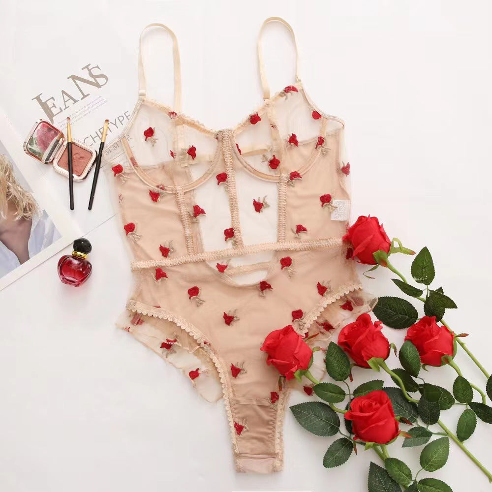 Body Rosé Allure in Tulle Ricamato con Rose ADEA