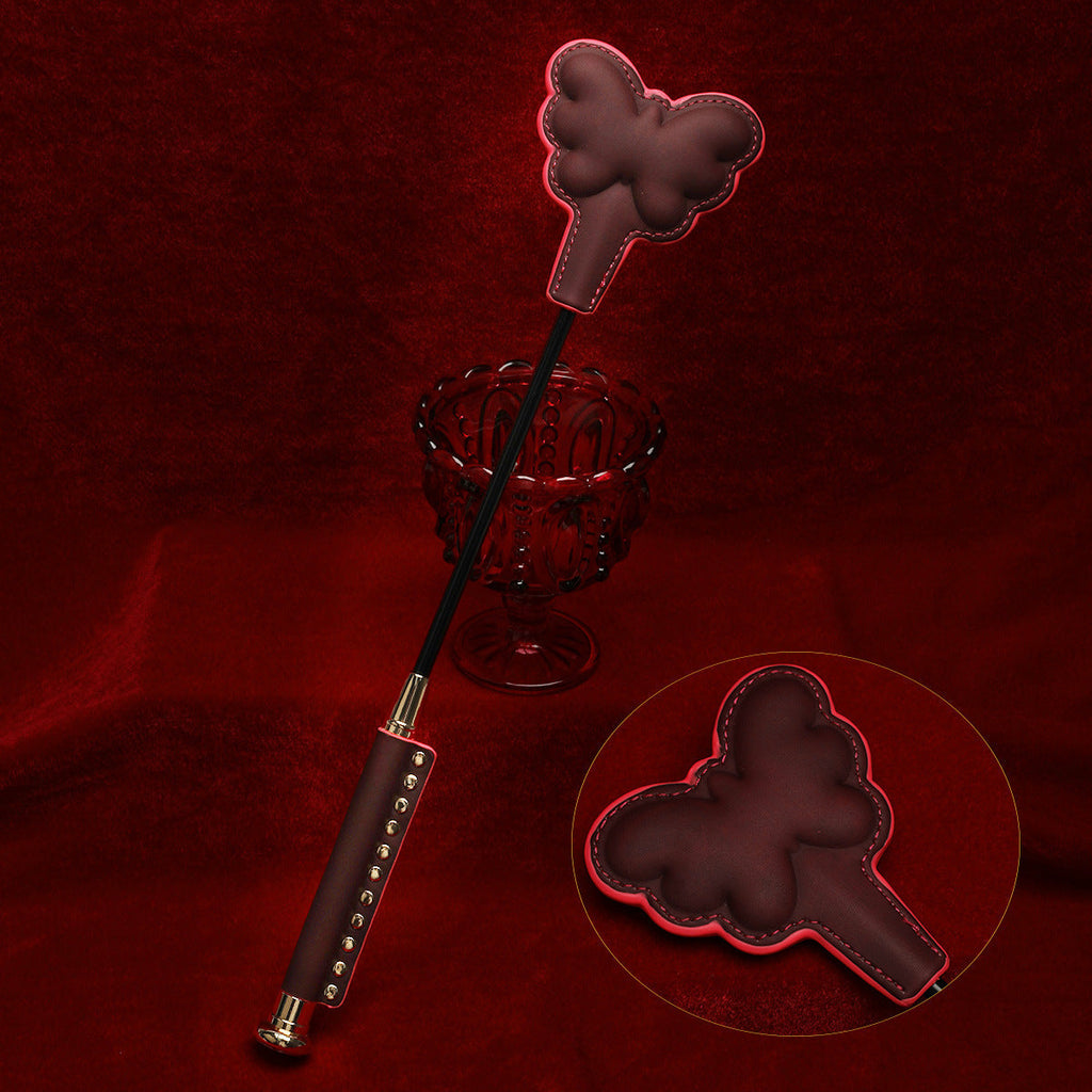 Crimson Flame Whip Set – Crop Butterfly &amp; Kiss Paddle