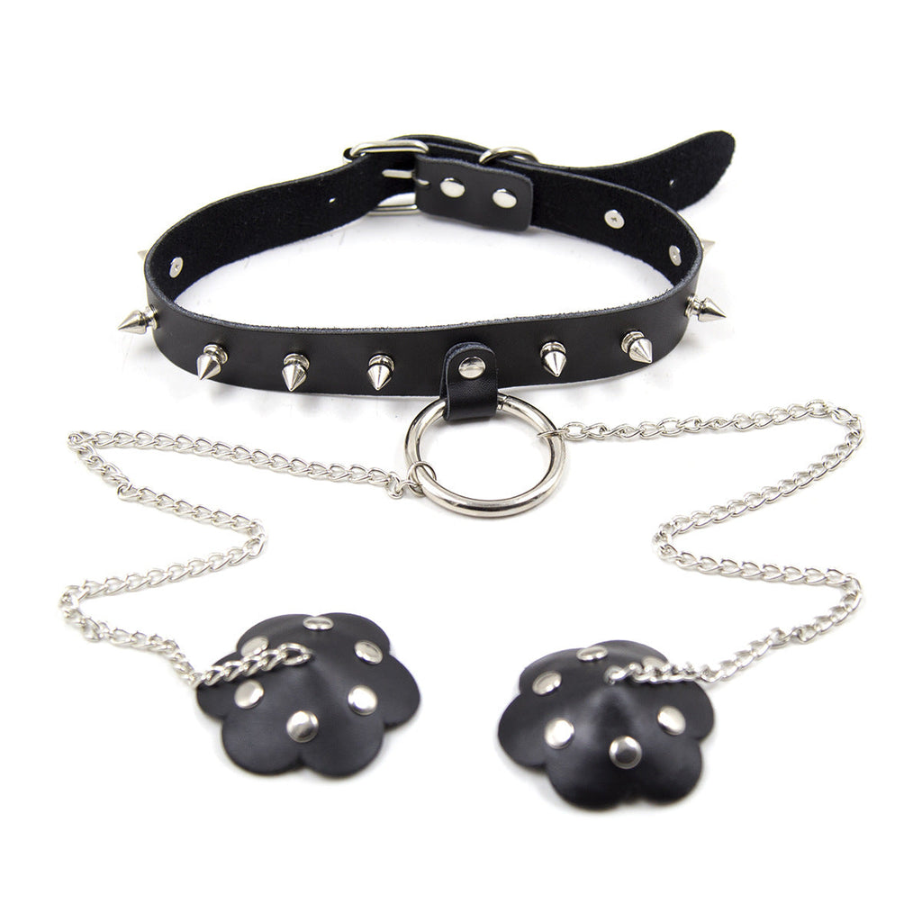 Chain Reaction Collar Set with Studs and Chains