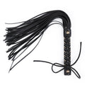 Midnight Lure – Faux Leather Whip with Lace-Up Handle