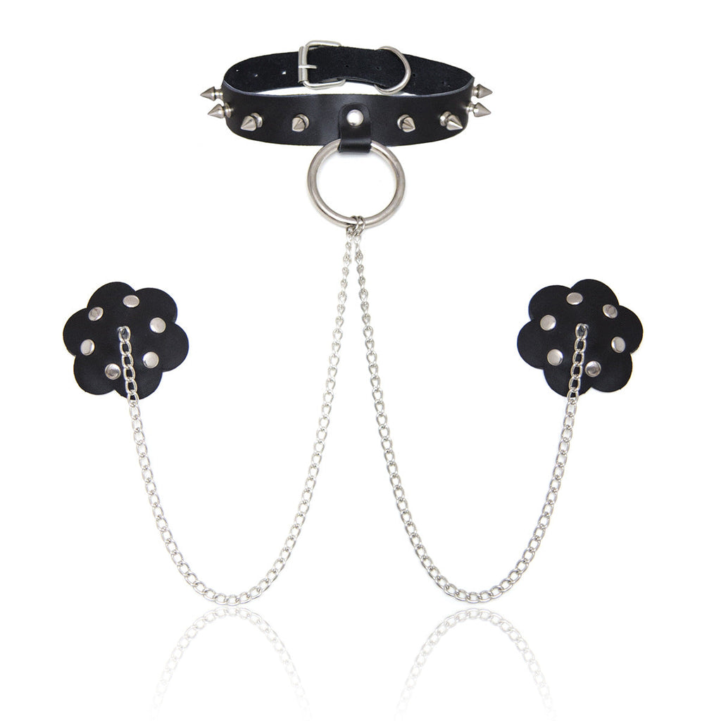 Chain Reaction Collar Set with Studs and Chains