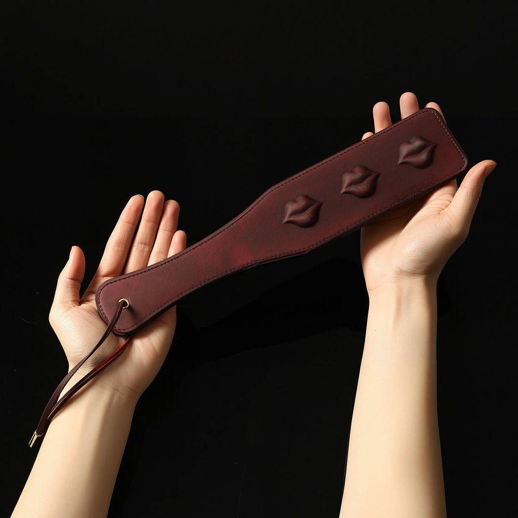 Crimson Flame Whip Set – Crop Butterfly &amp; Kiss Paddle