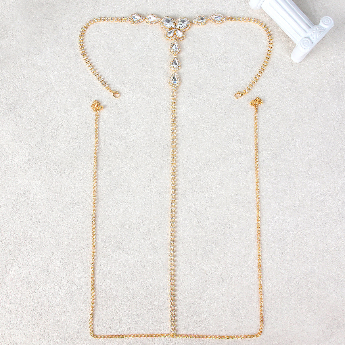 Perizoma Gioiello con Cristalli e Motivo Floreale ADEA