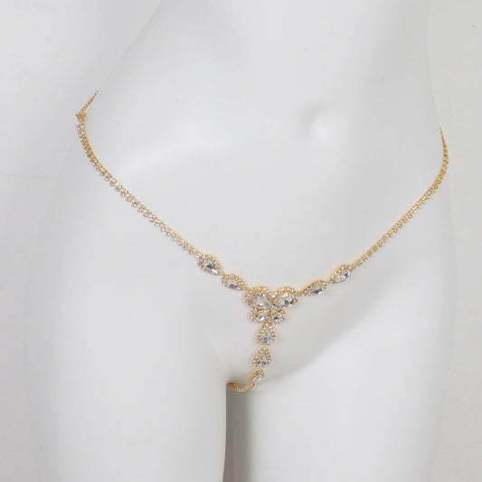 Perizoma Gioiello con Cristalli e Motivo Floreale ADEA