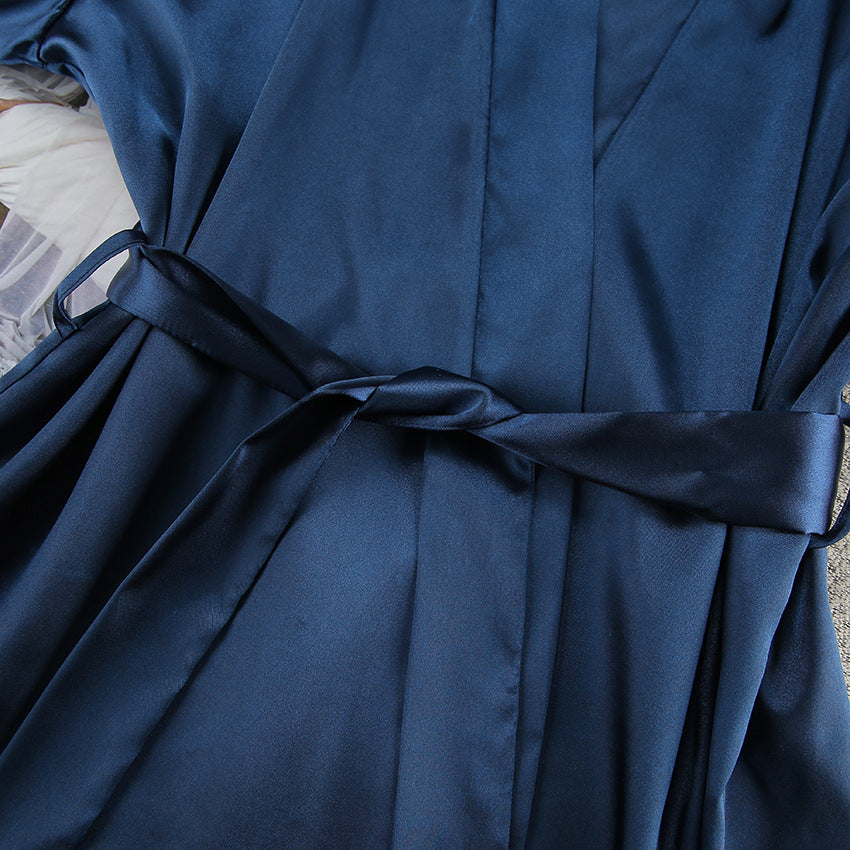 Sussurro Notturno – Completo Lounge in Raso e Piume ADEA