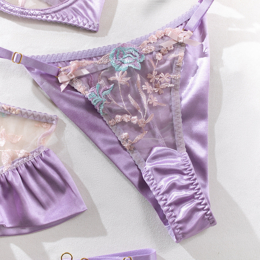 Set Lingerie in Pizzo e Raso Ricamato – Honeymoon Edition ADEA
