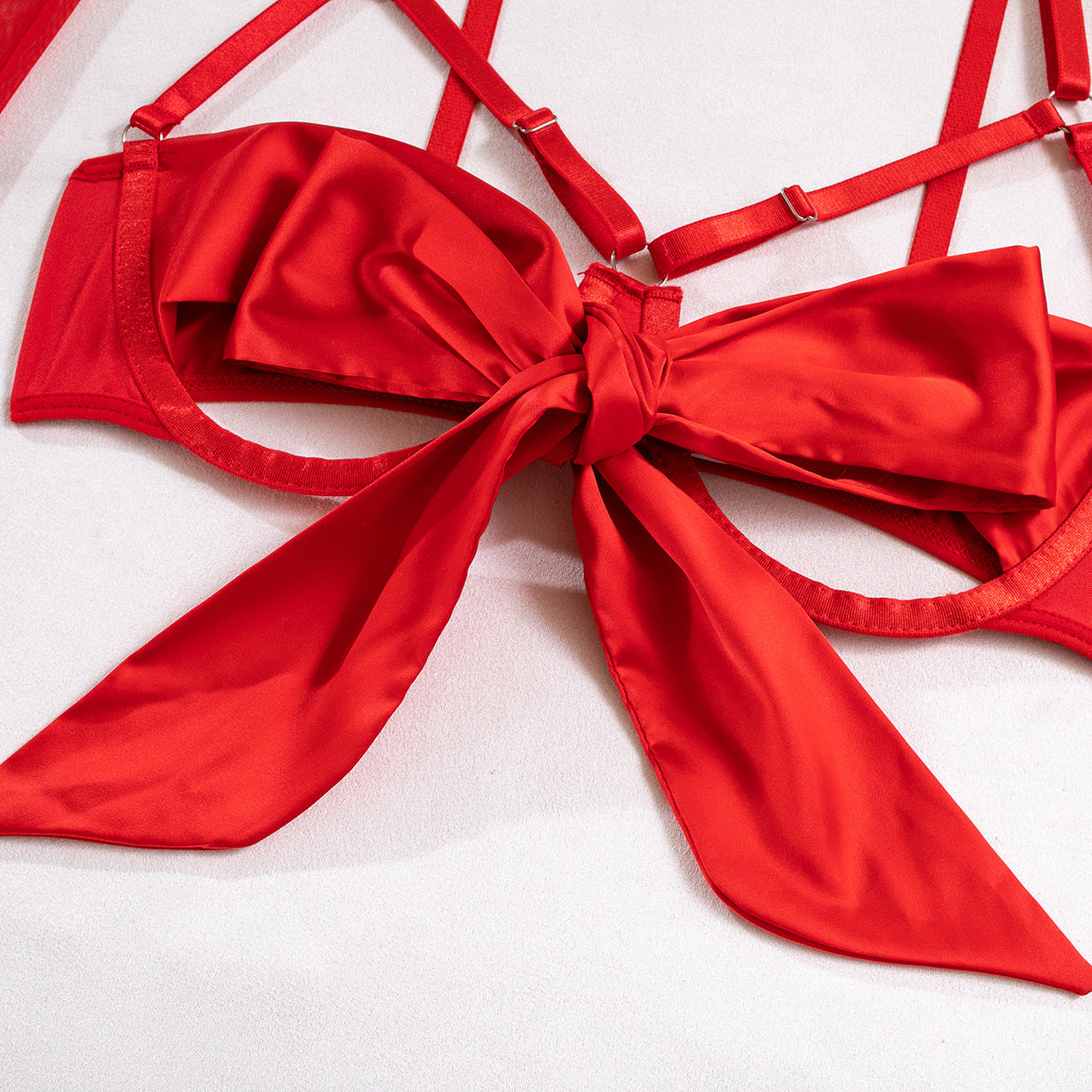 Allure di Mezzanotte – Completo Lingerie con Fiocco in Raso ADEA