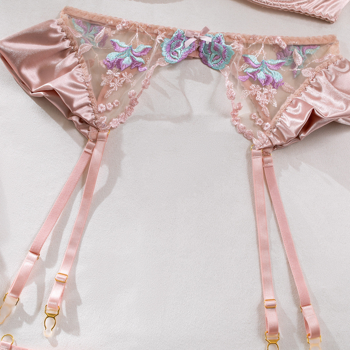 Set Lingerie in Pizzo e Raso Ricamato – Honeymoon Edition ADEA