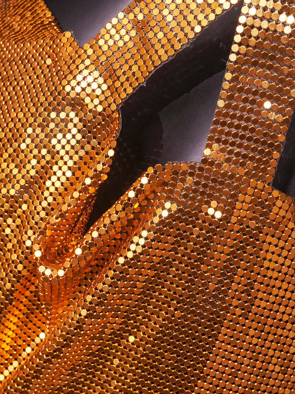 Abito Gilded Radiance in Paillettes Dorate ADEA