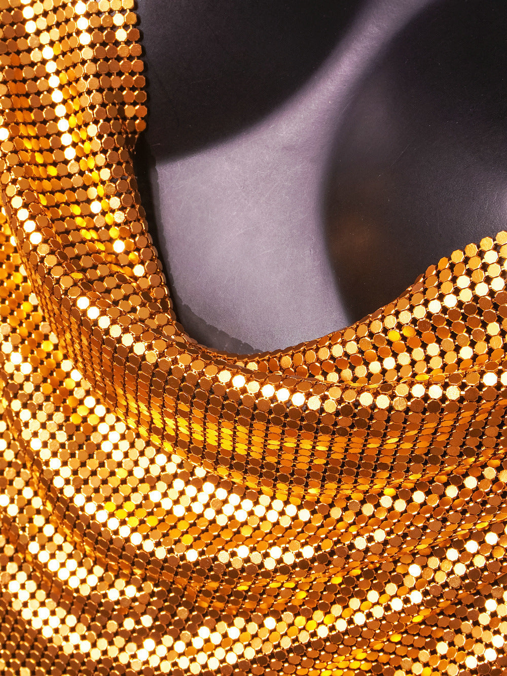 Abito Gilded Radiance in Paillettes Dorate ADEA