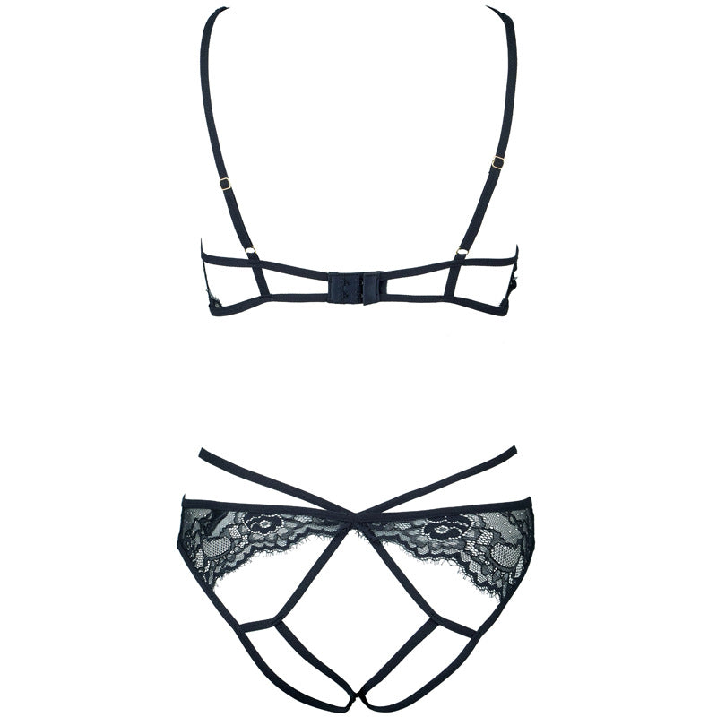 Black lace underwear set
