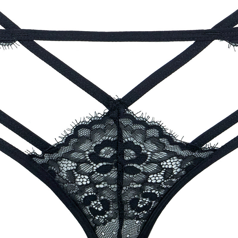 Black lace underwear set