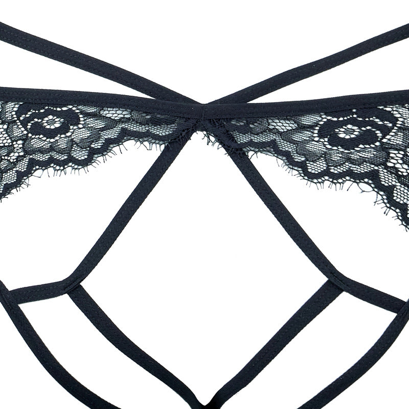 Black lace underwear set