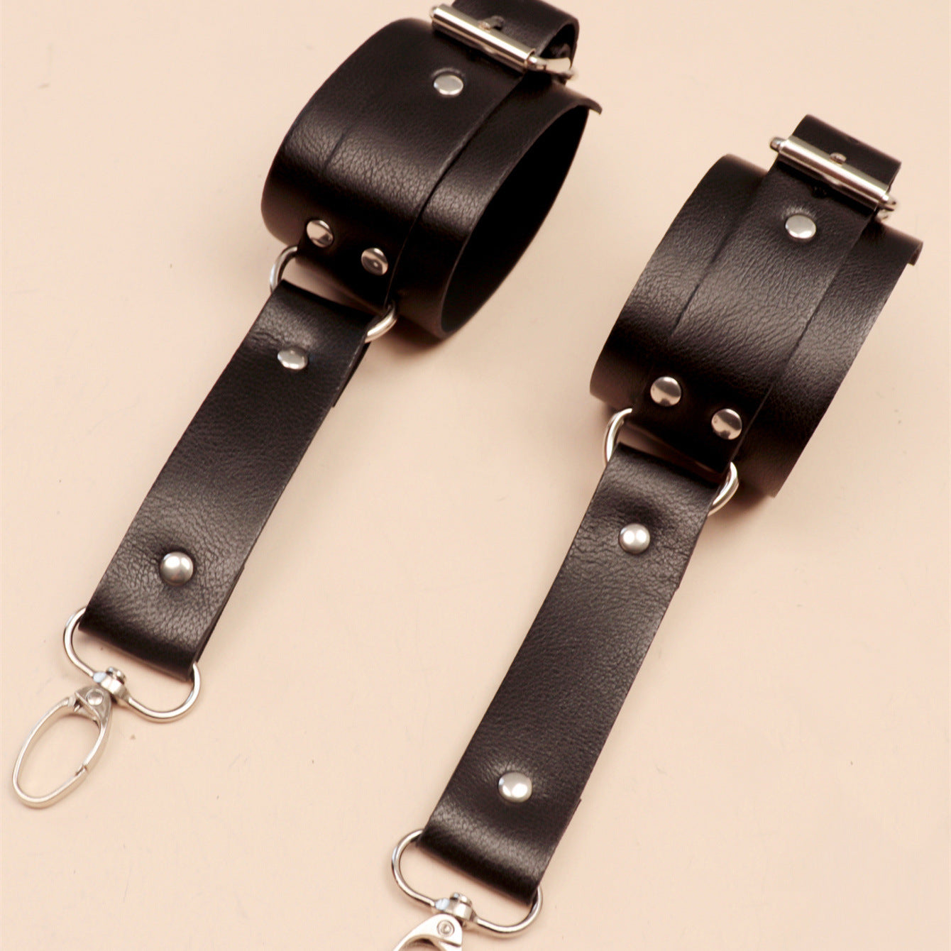 Belt with faux leather cuffs