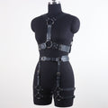 Two-piece faux leather harness set