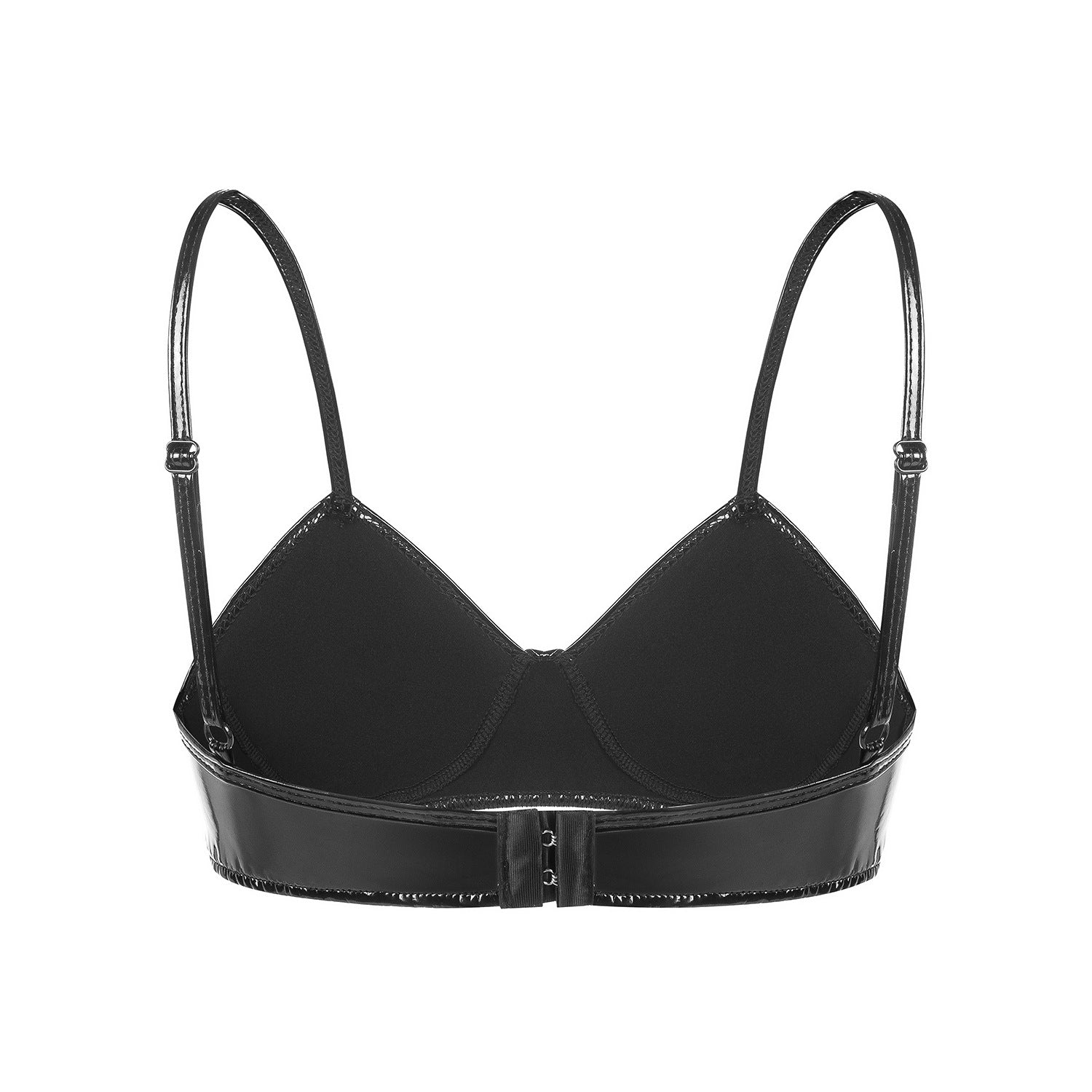 Reggiseno in pelle verniciata Glossy Elegance