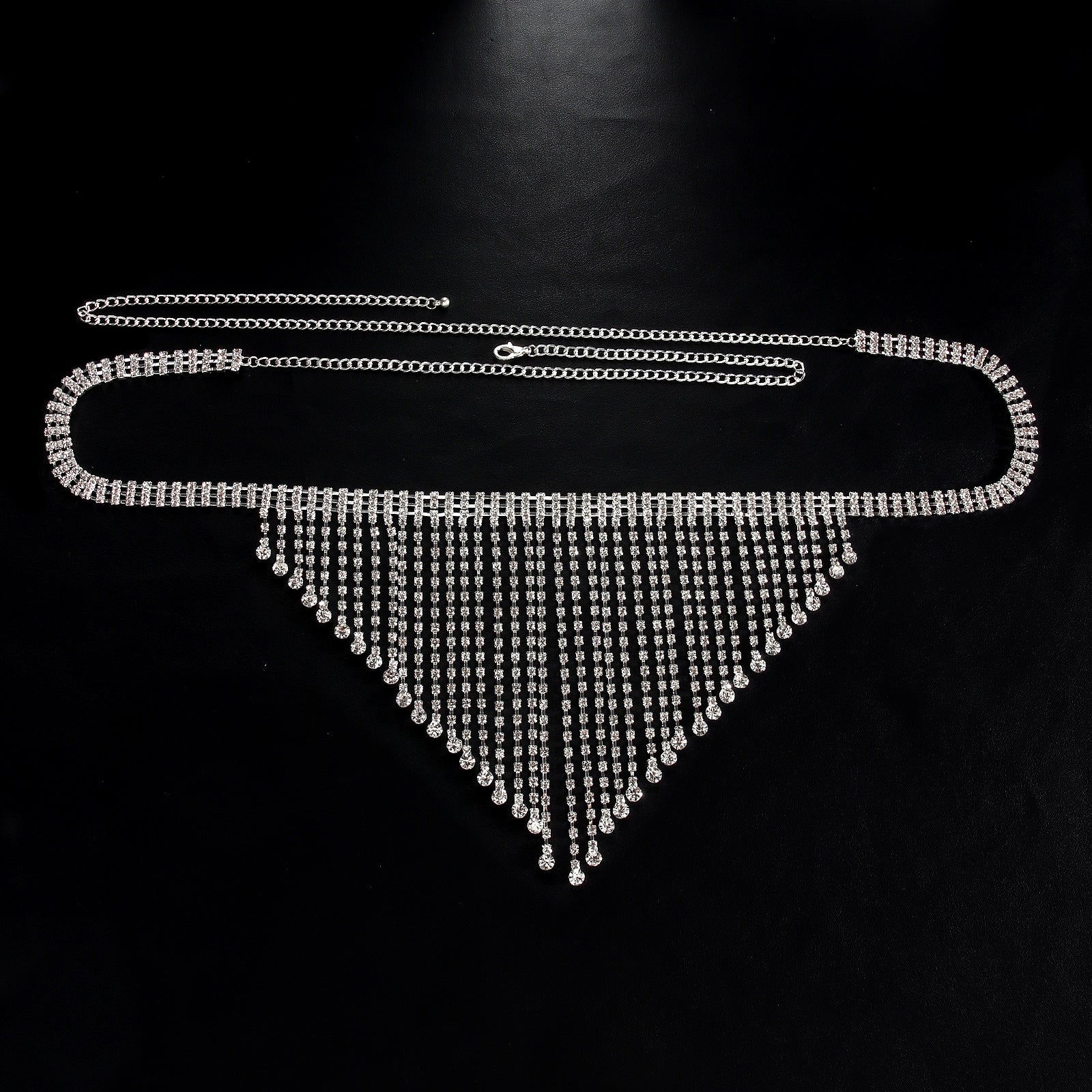 Cuore di Cristallo – Set con Reggiseno a Gabbia e Frange Luminose ADEA