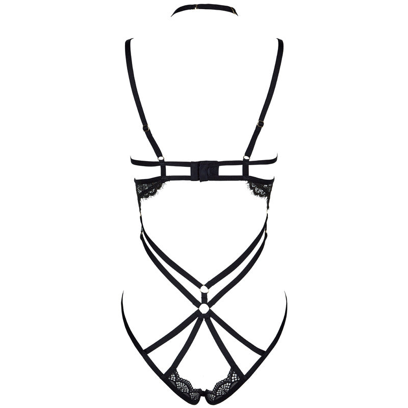 Body di lusso in pizzo con dettagli a catena