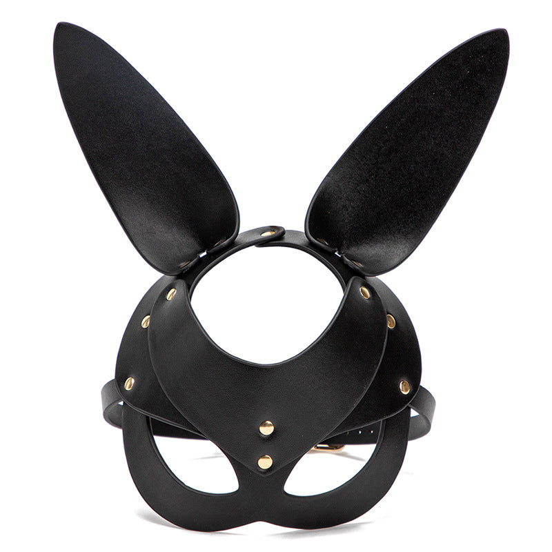 Midnight Mischief Leather Rabbit Mask