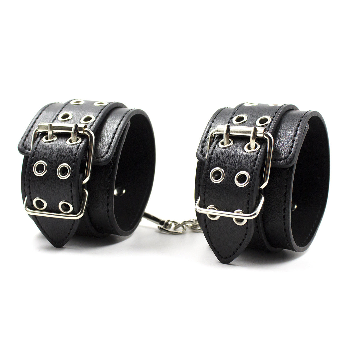 Leather bondage set with rivets