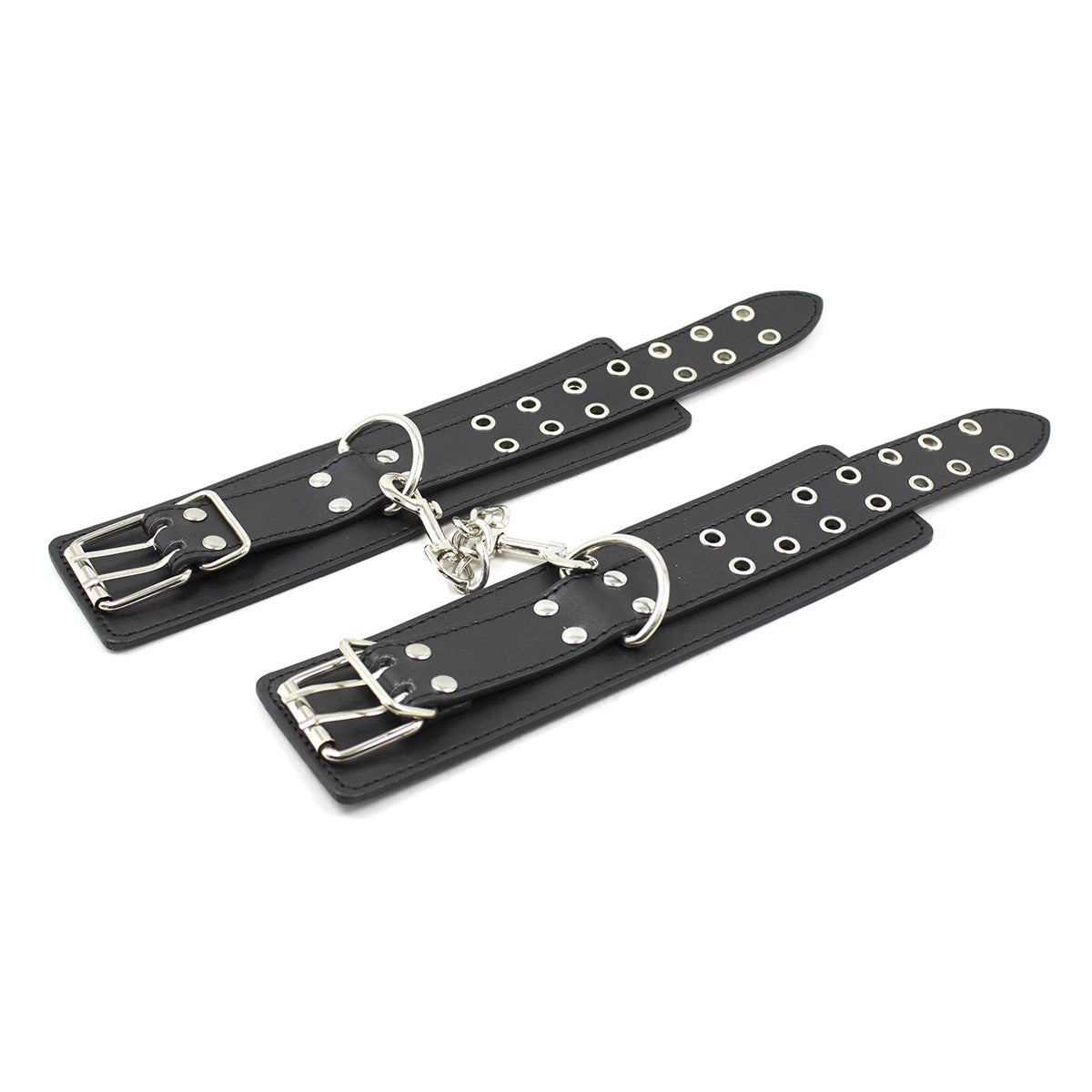 Leather bondage set with rivets