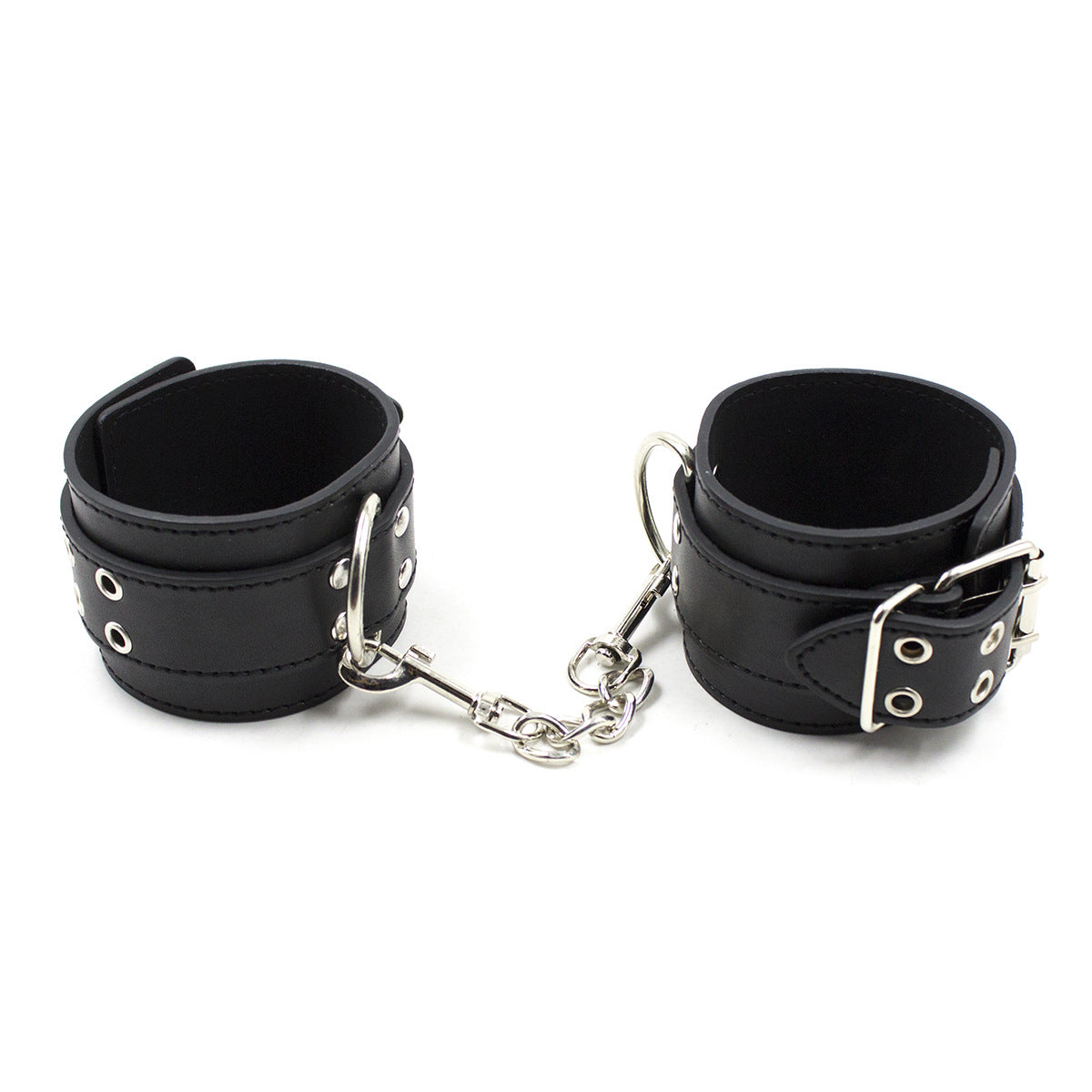 Leather bondage set with rivets