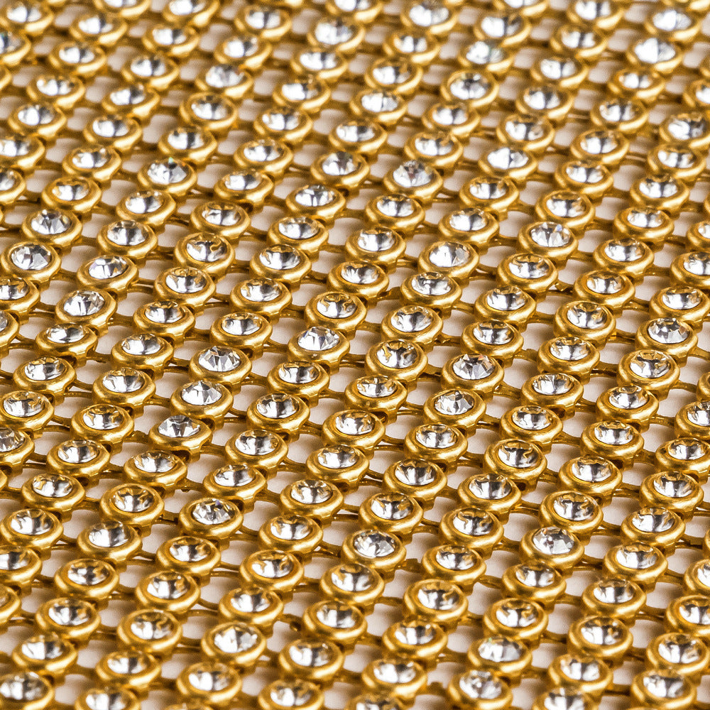 Abito Gilded Glamour in Rete Dorata con Strass ADEA