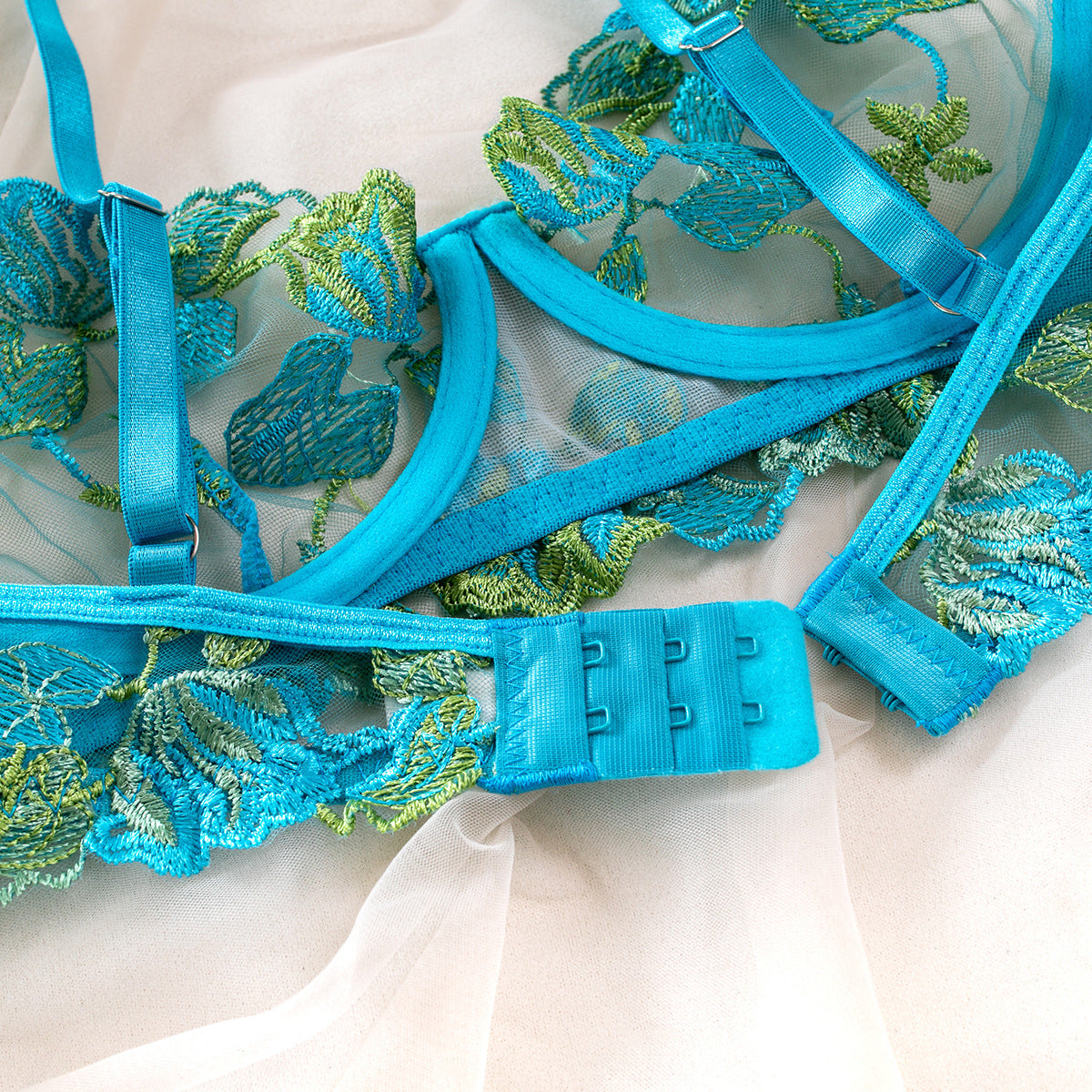 Completo Lingerie Ricamato 3 Pezzi Verdant Bloom Allure ADEA